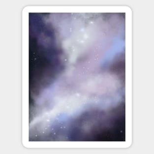 Purple Galaxy Digital Painting Sticker